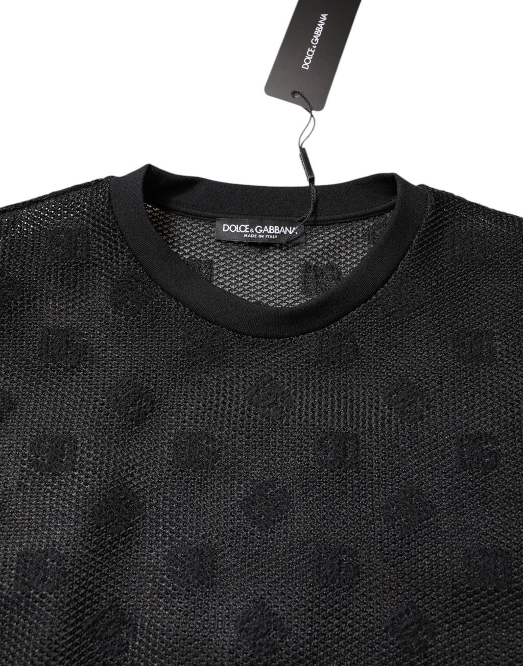 Dolce & Gabbana Black See Through Logo Short Sleeves T-shirt by Dolce & Gabbana