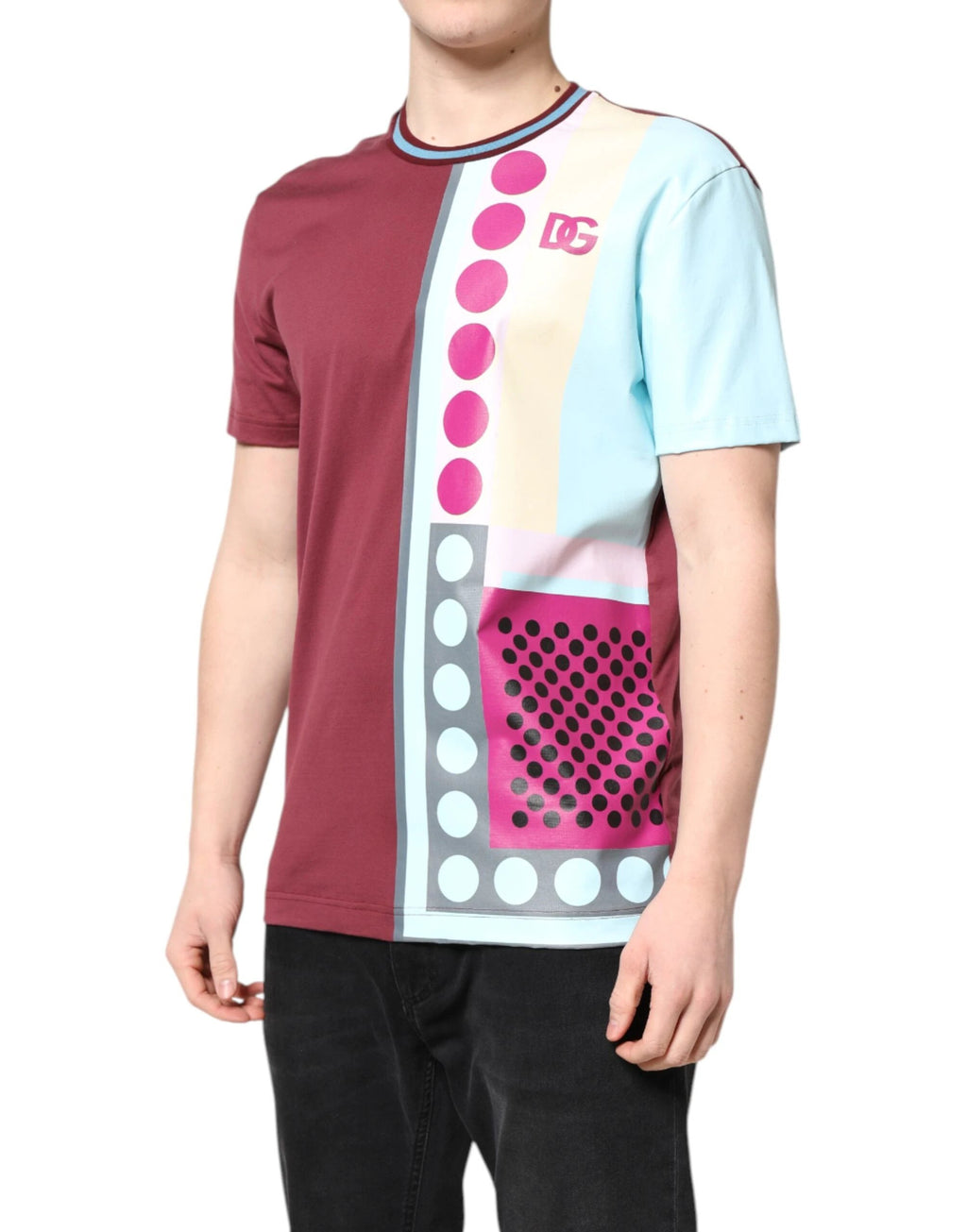 Dolce & Gabbana Multicolor Printed Logo Short Sleeve T-shirt by Dolce & Gabbana