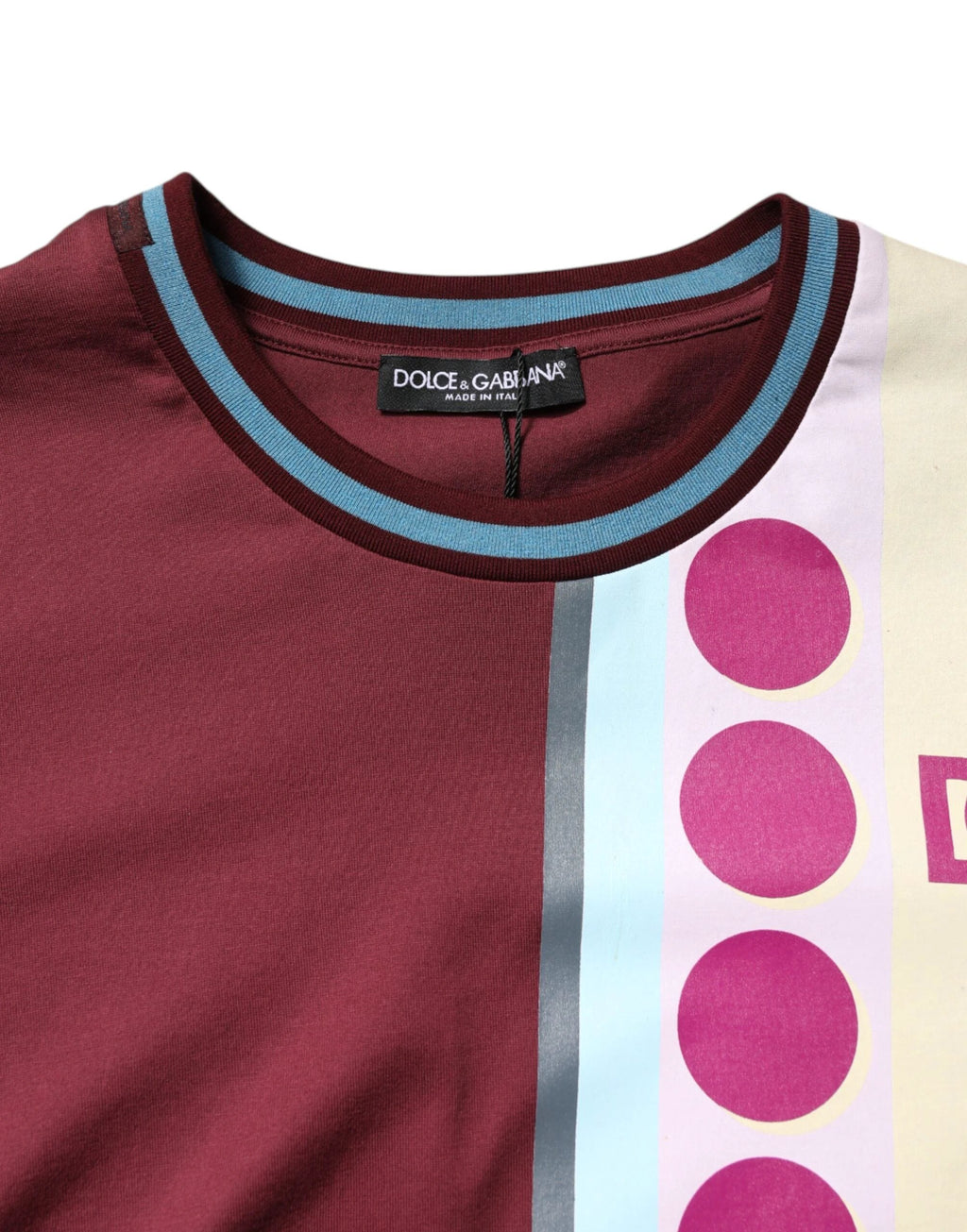 Dolce & Gabbana Multicolor Printed Logo Short Sleeve T-shirt by Dolce & Gabbana