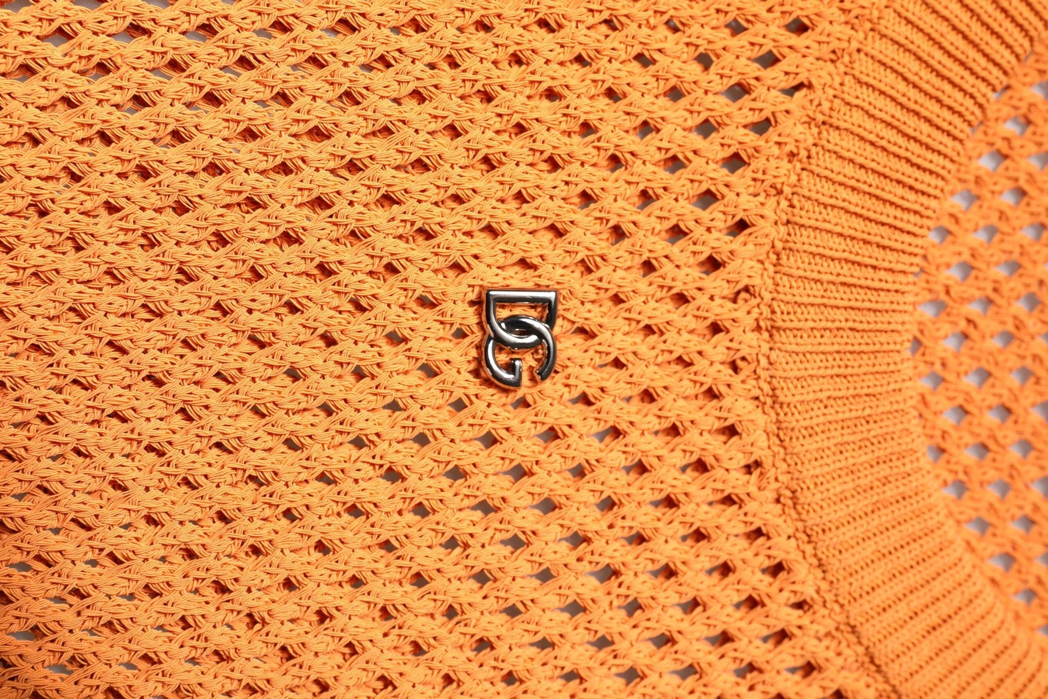 Dolce & Gabbana Orange Cashmere Round Neck Sleeveless T-shirt by Dolce & Gabbana
