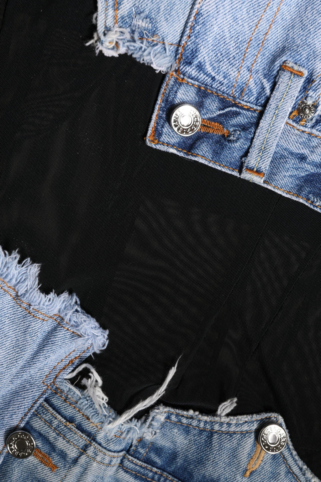 Dolce & Gabbana Black Blue Sleeveless Denim Mini Dress by Dolce & Gabbana