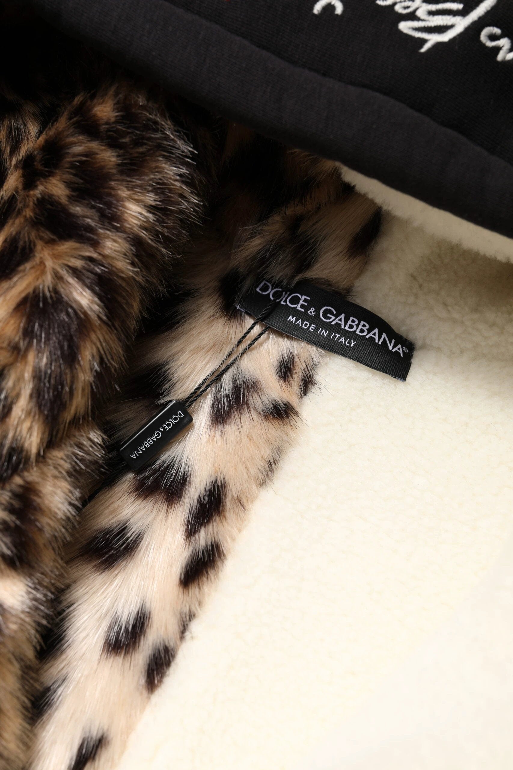 Dolce & Gabbana Black Embroidered Full Zip Hooded Jacket by Dolce & Gabbana