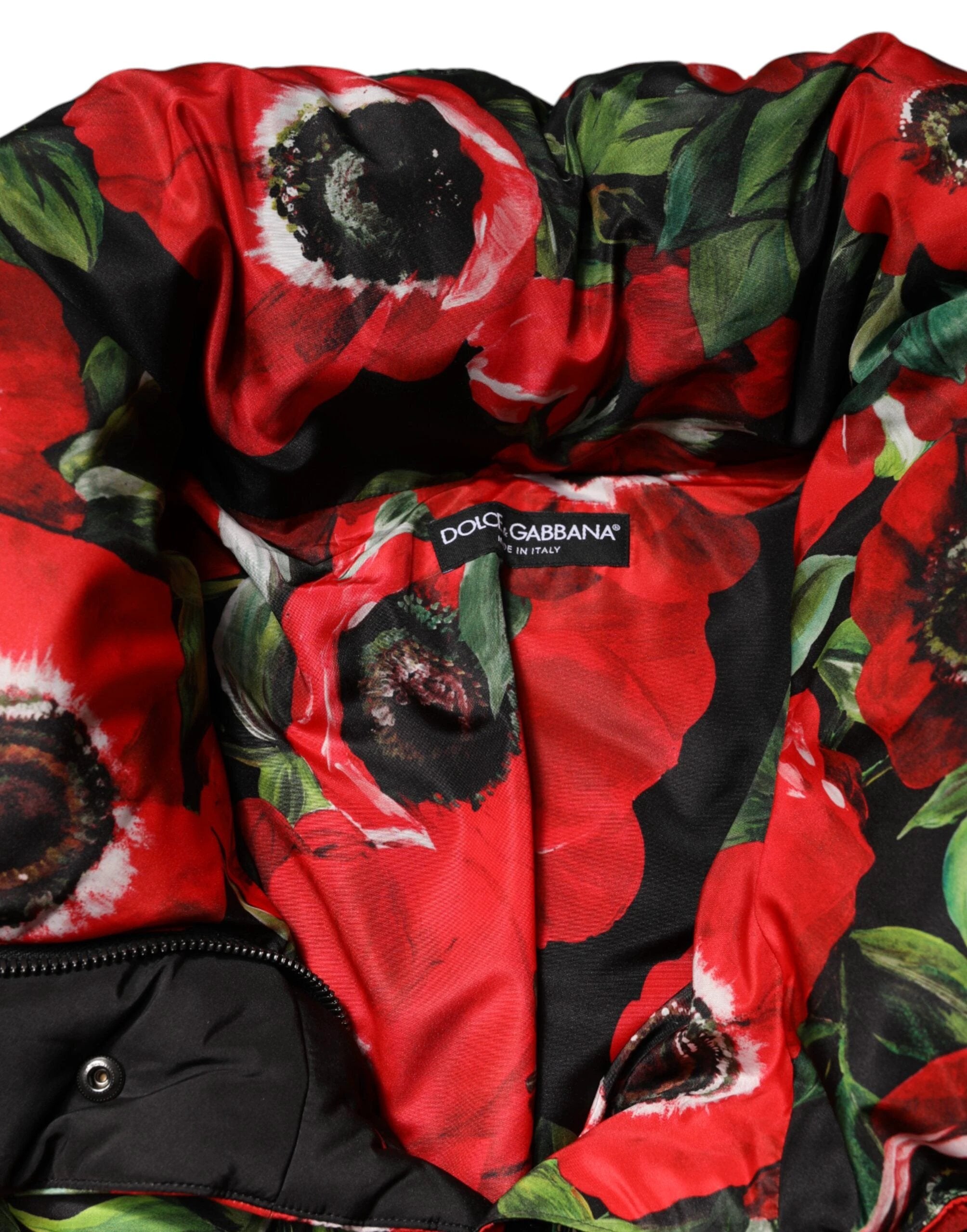 Dolce & Gabbana Multicolor Floral Full Zip Padded Jacket by Dolce & Gabbana