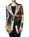 Dolce & Gabbana Multicolor Floral Patchwork Jacquard Jacket by Dolce & Gabbana