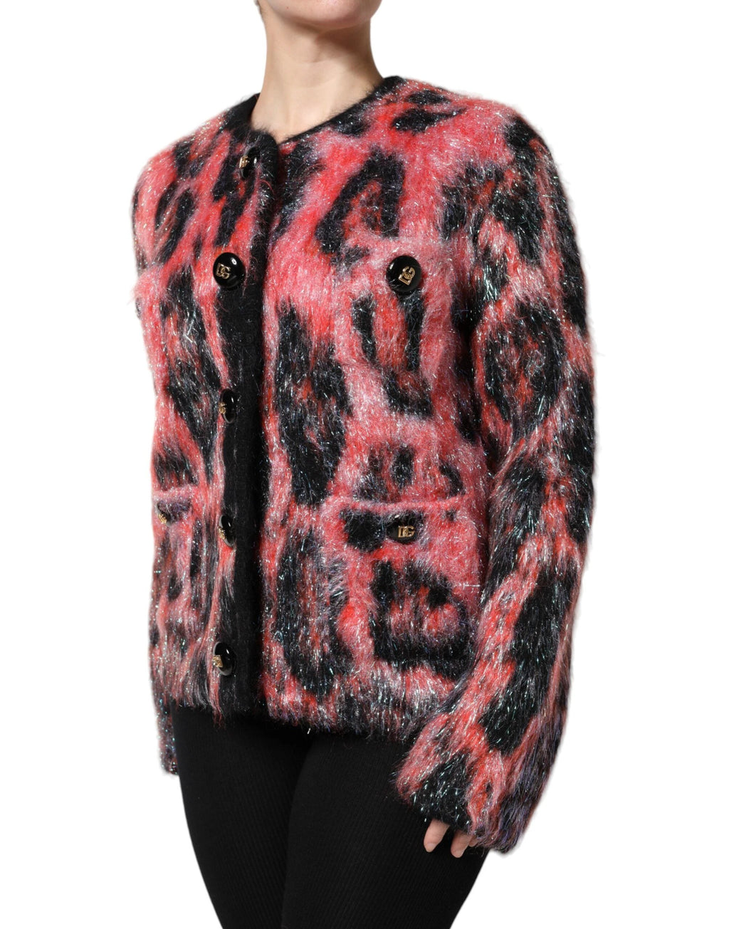 Dolce & Gabbana Red Mohair Wool Button Down Cardigan Sweater by Dolce & Gabbana