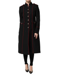 Dolce & Gabbana Black Wool Single Breasted Trench Coat Jacket by Dolce & Gabbana