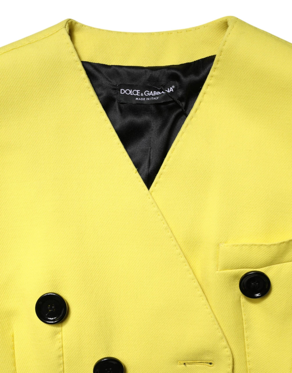 Dolce & Gabbana Yellow Double Breasted Trench Coat Jacket by Dolce & Gabbana