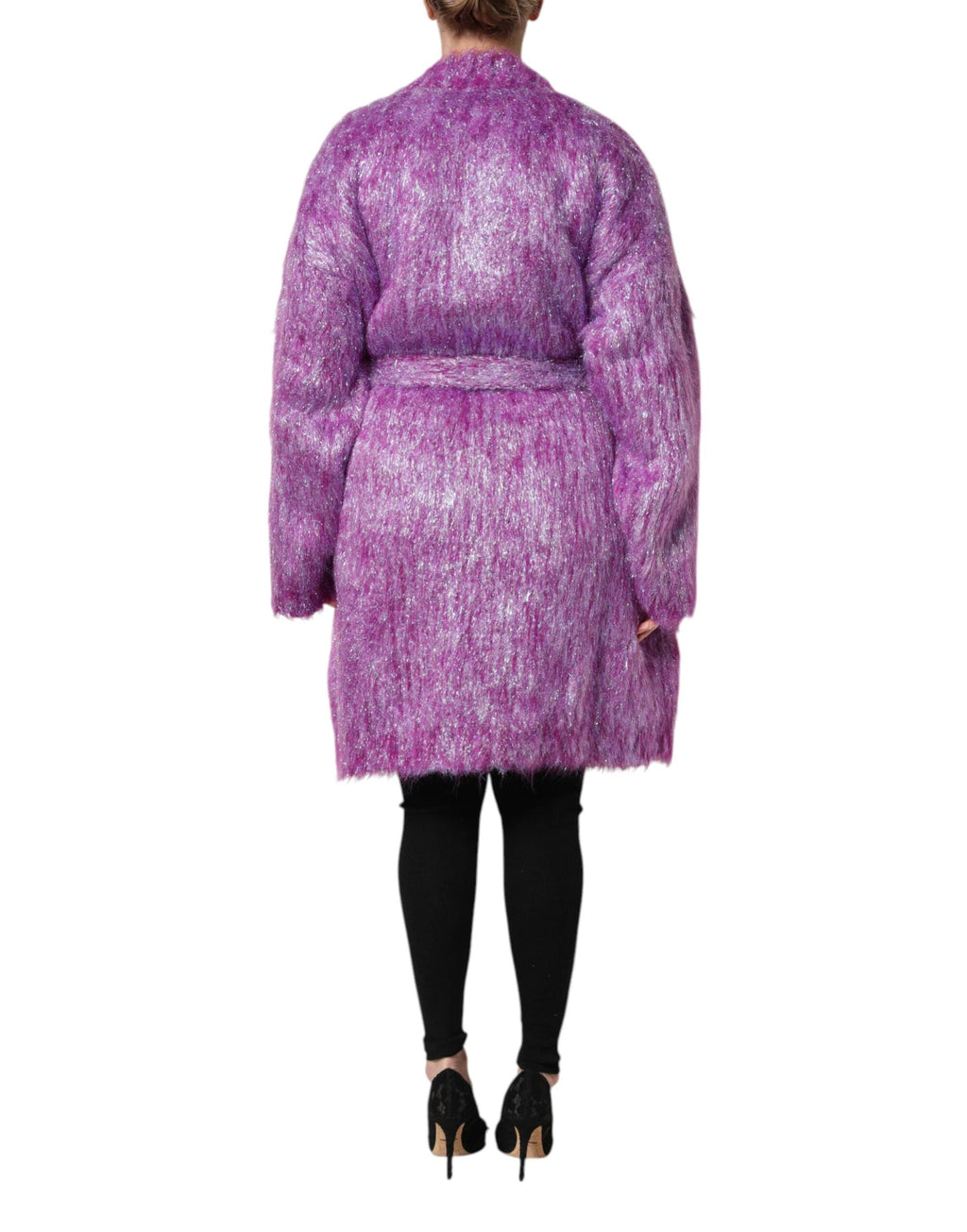 Dolce & Gabbana Purple Button Embellished Trench Coat Jacket by Dolce & Gabbana