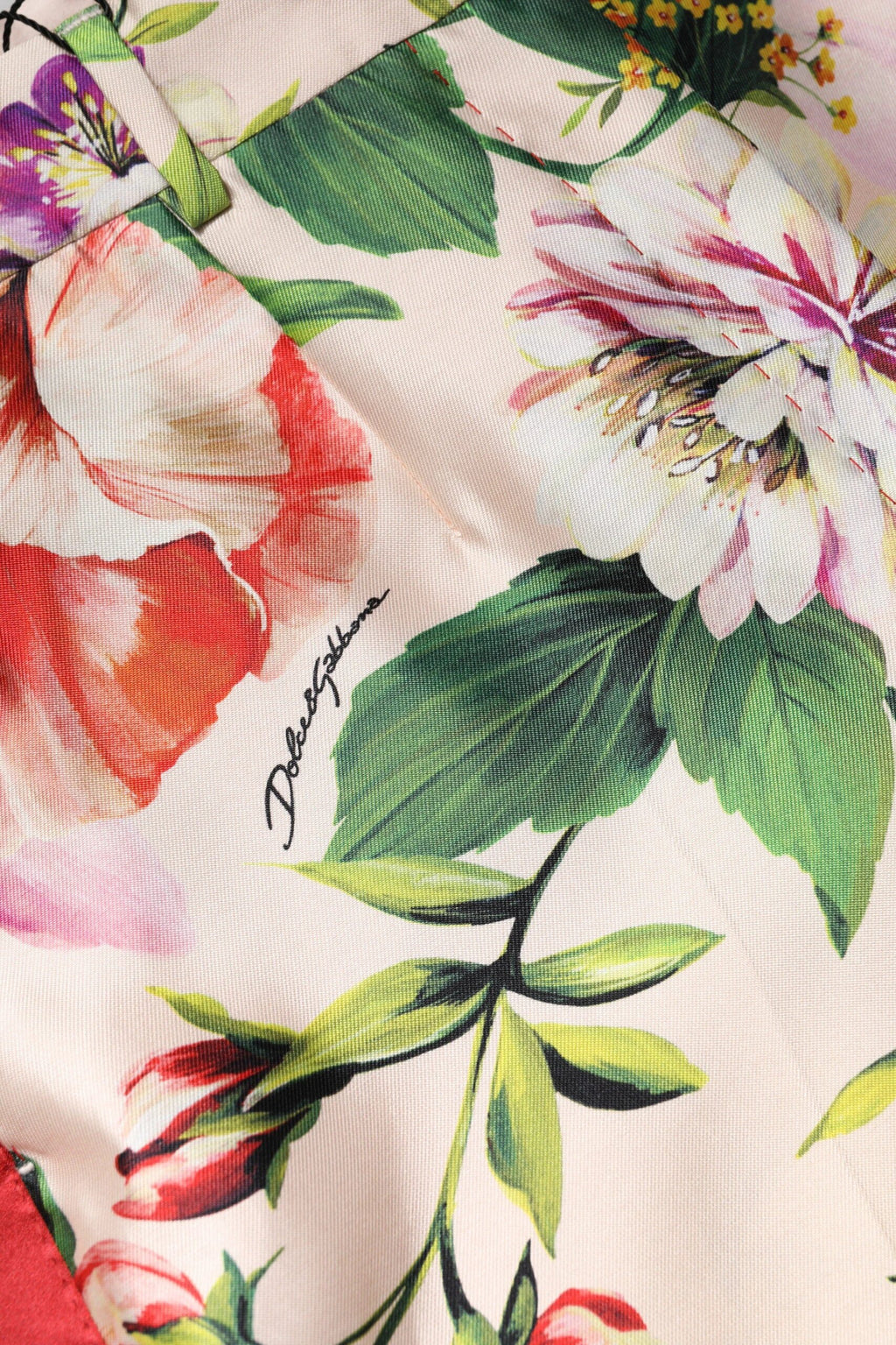 Dolce & Gabbana Multicolor Floral High Waist Straight Pants by Dolce & Gabbana