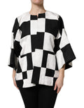 Dolce & Gabbana White Black Patchwork Jacquard Blazer Jacket by Dolce & Gabbana