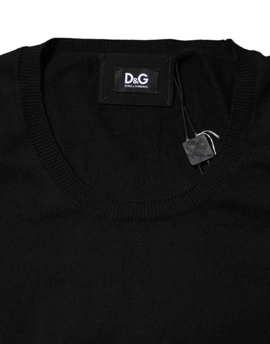 Dolce & Gabbana Black Cotton Round Neck Short Sleeve T-shirt by Dolce & Gabbana