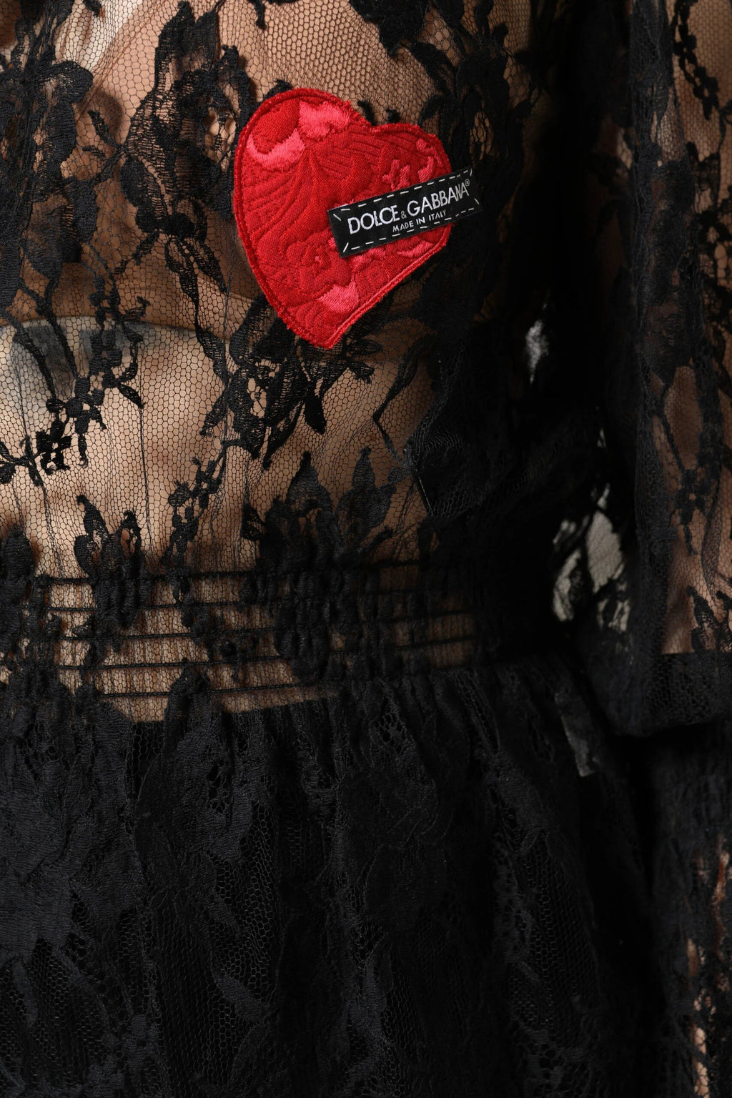 Dolce & Gabbana Black Cotton Floral Lace Women Blouse Top by Dolce & Gabbana