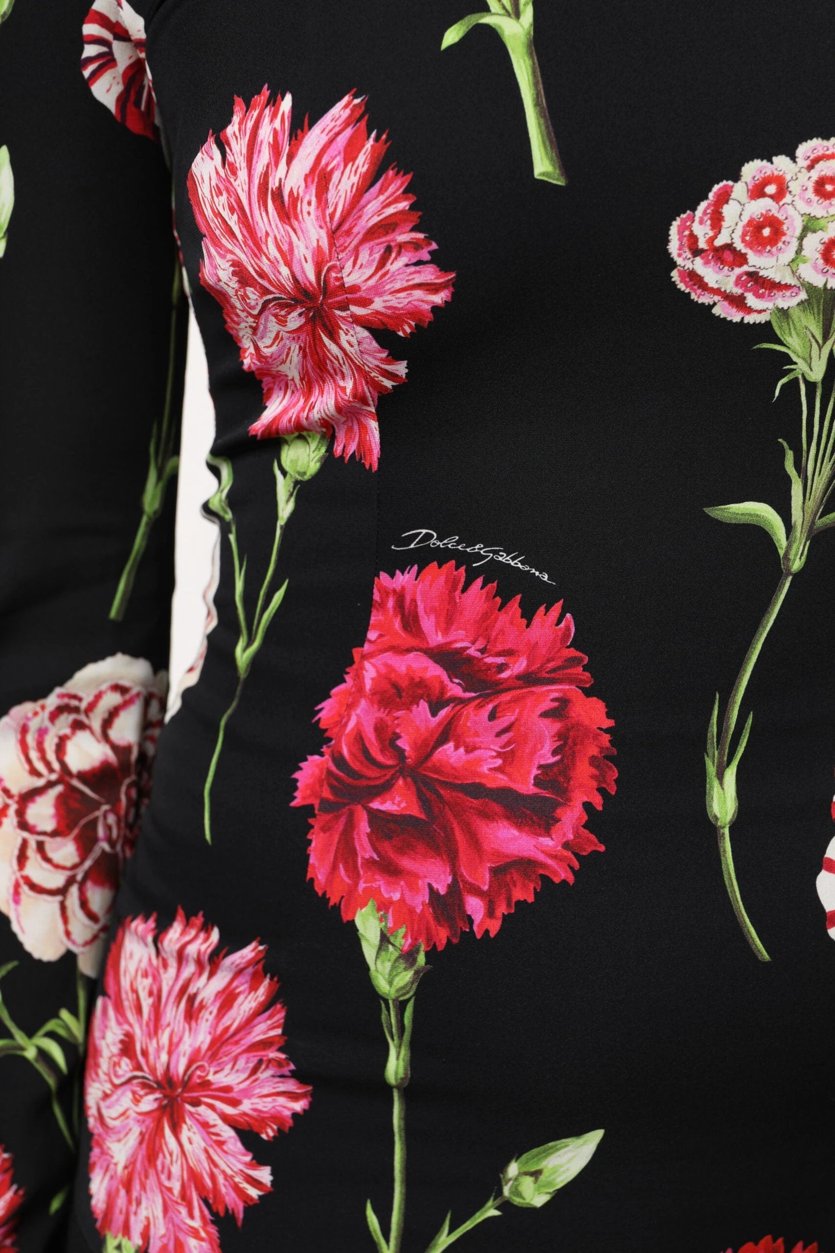 Dolce & Gabbana Black Floral Long Sleeve Women Blouse Top by Dolce & Gabbana