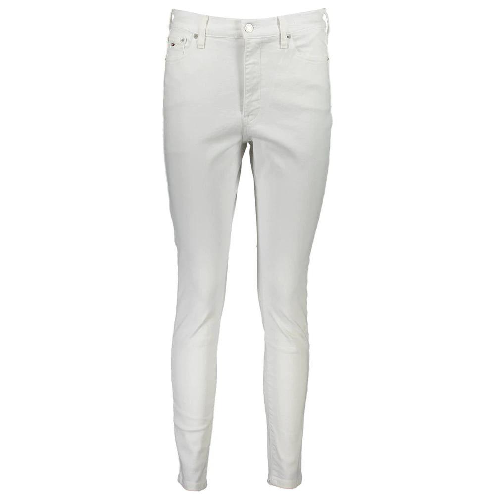 Jean Tommy Hilfiger Bianco en coton pour femme
