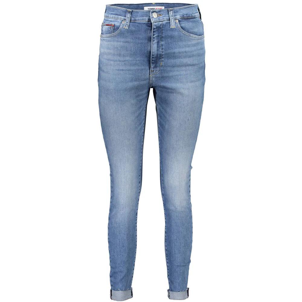 Jean skinny en coton Tommy Hilfiger Azzurro pour femme