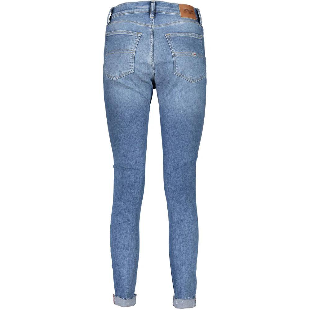 Jean skinny en coton Tommy Hilfiger Azzurro pour femme