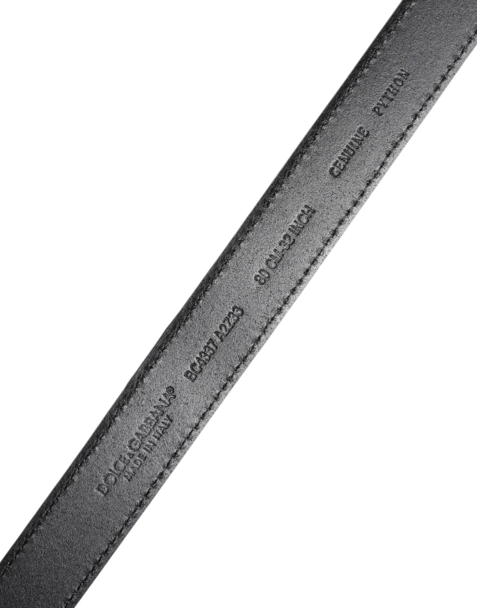 Dolce & Gabbana Red Exotic Leather Brass Metal Buckle Belt by Dolce & Gabbana