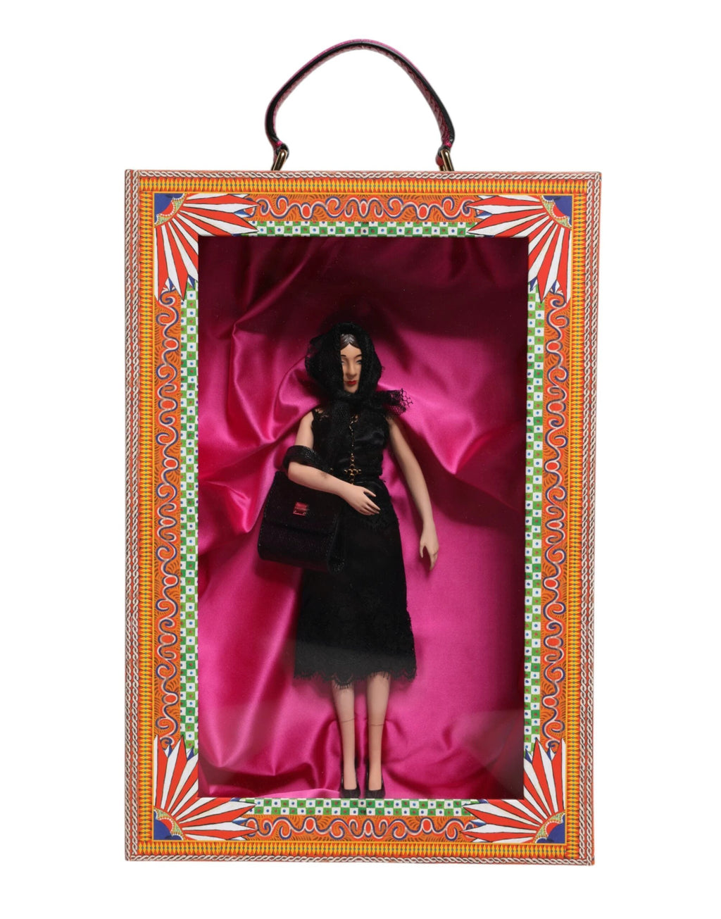 Dolce & Gabbana Black Dress Ceramic Porcelain Fashion Leather Sicily Dolls by Dolce & Gabbana
