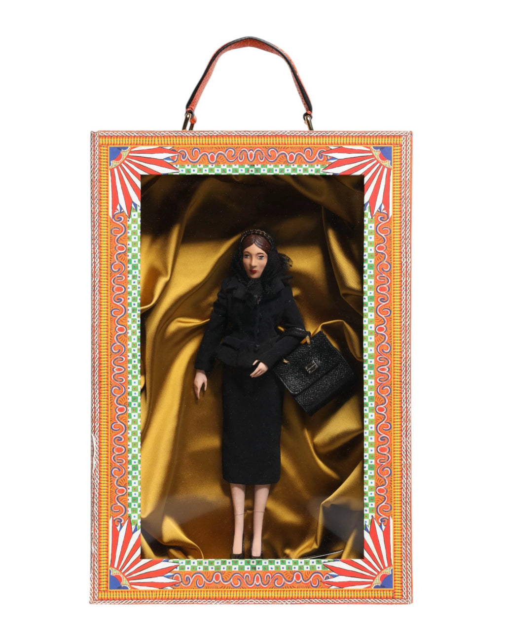 Dolce & Gabbana Black Dress Ceramic Porcelain Fashion Leather Sicily Dolls by Dolce & Gabbana