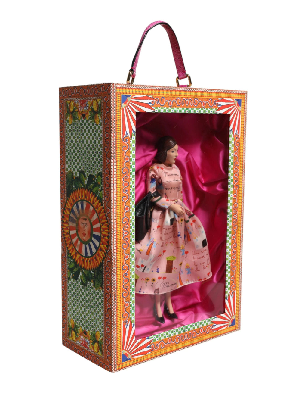 Dolce & Gabbana Pink Dress Ceramic Porcelain Fashion Leather Sicily Dolls by Dolce & Gabbana