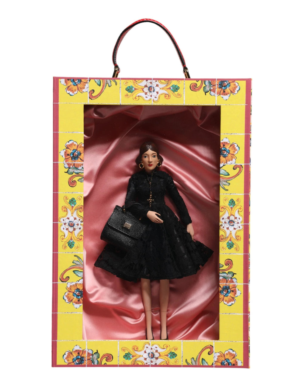 Dolce & Gabbana Black Dress Ceramic Porcelain Fashion Leather Sicily Dolls by Dolce & Gabbana