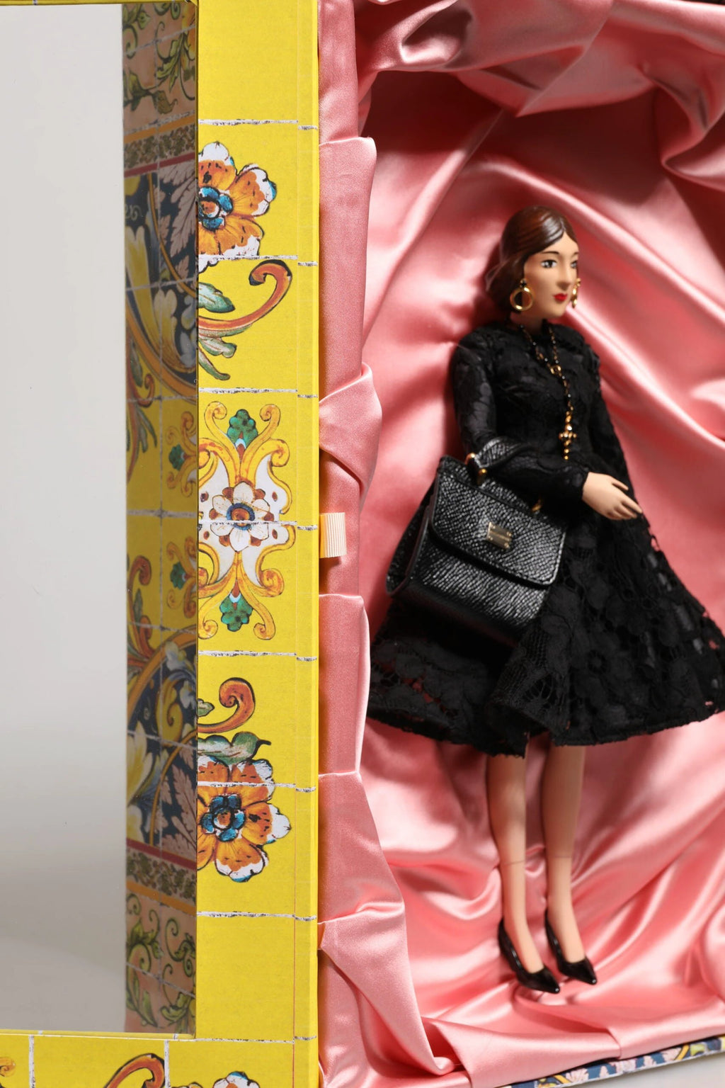Dolce & Gabbana Black Dress Ceramic Porcelain Fashion Leather Sicily Dolls by Dolce & Gabbana