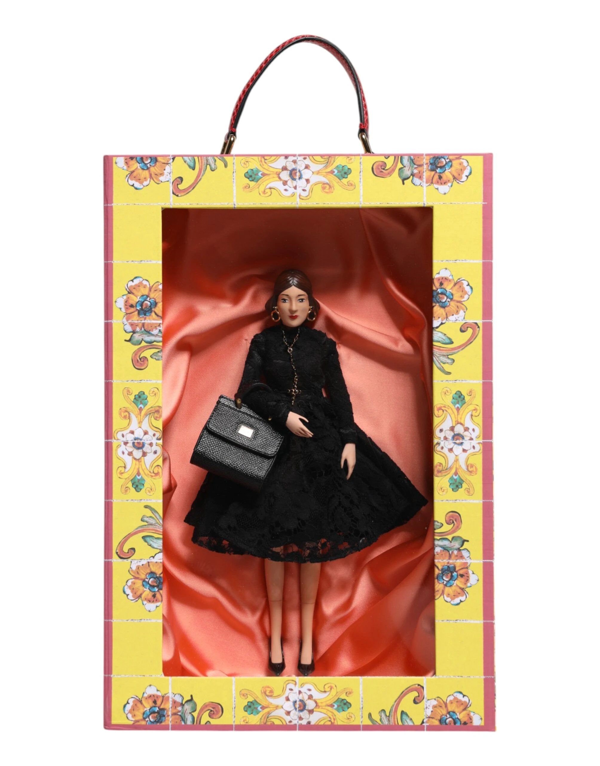 Dolce & Gabbana Black Dress Ceramic Porcelain Fashion Leather Sicily Dolls by Dolce & Gabbana