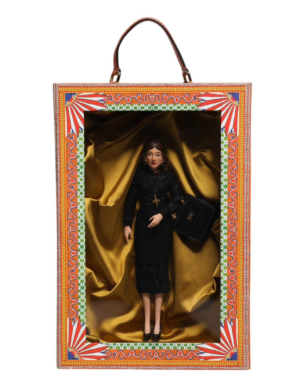Dolce & Gabbana Black Dress Ceramic Porcelain Fashion Leather Sicily Dolls by Dolce & Gabbana