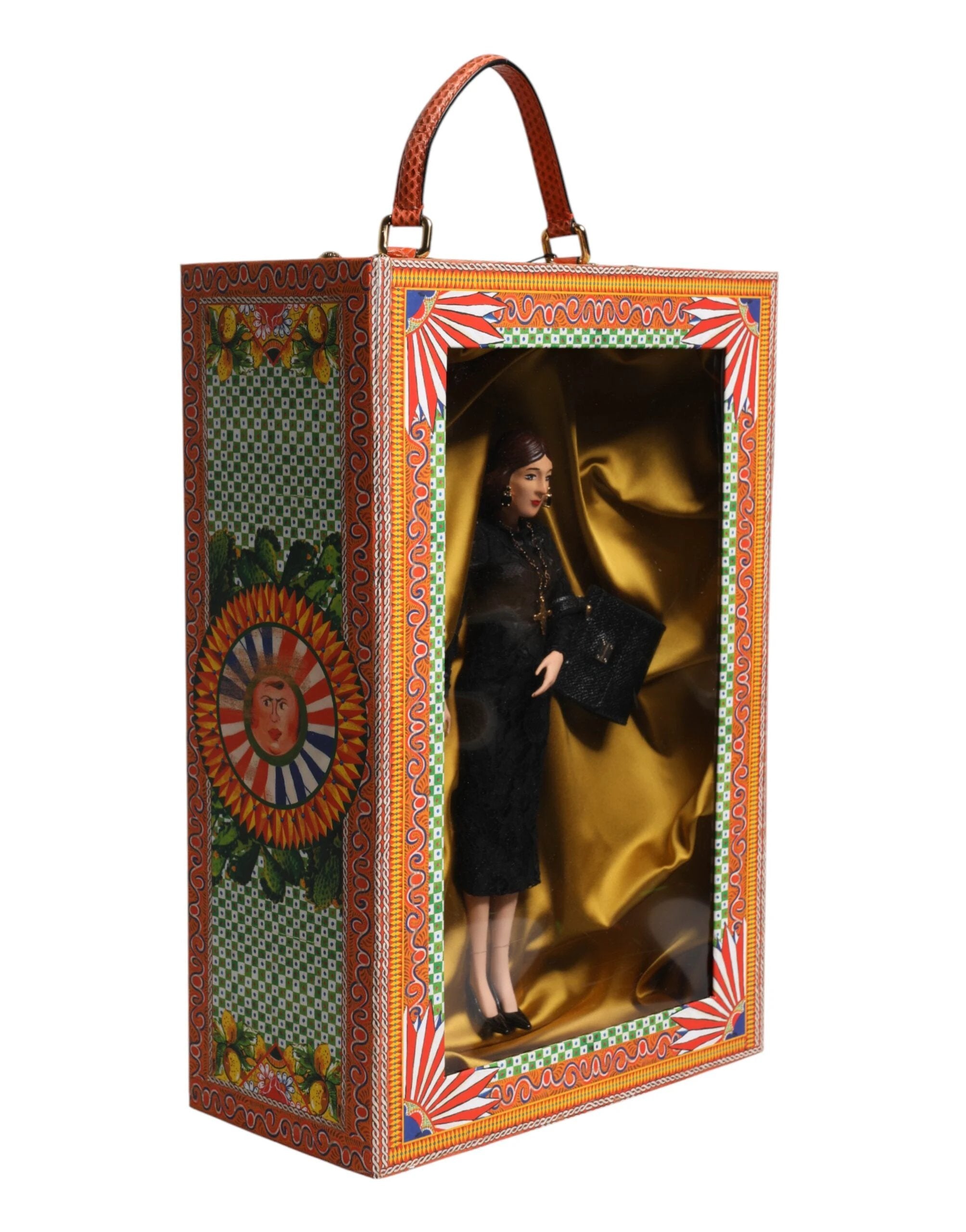 Dolce & Gabbana Black Dress Ceramic Porcelain Fashion Leather Sicily Dolls by Dolce & Gabbana