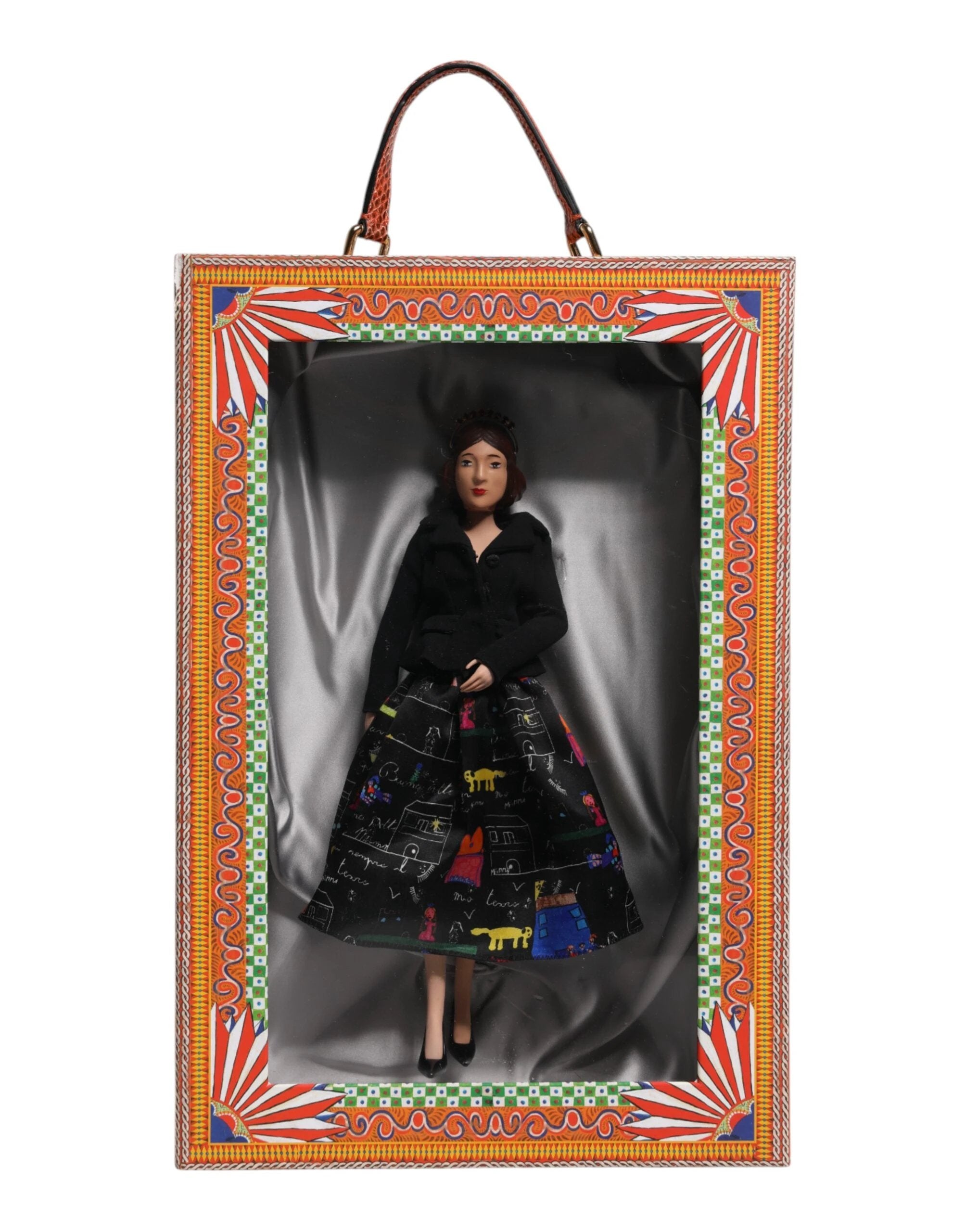 Dolce & Gabbana Black Dress Ceramic Porcelain Fashion Leather Sicily Dolls by Dolce & Gabbana