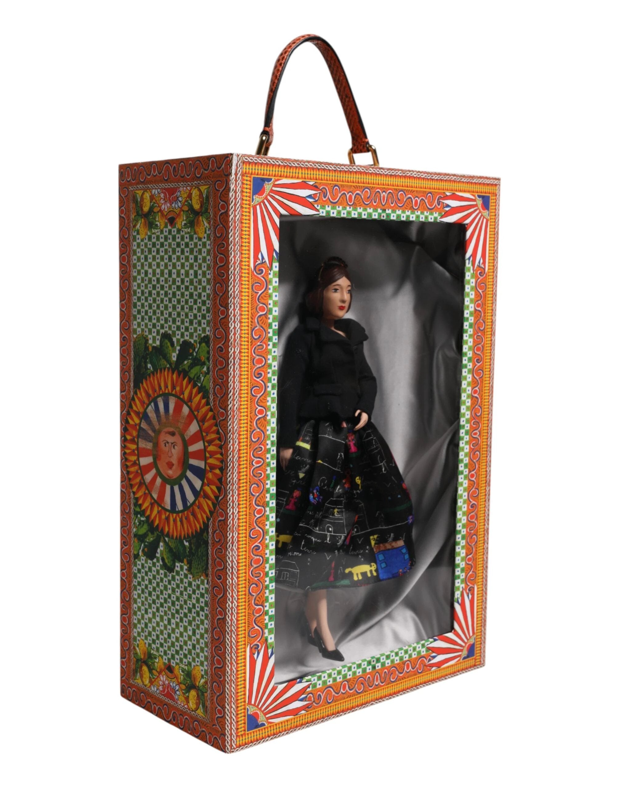 Dolce & Gabbana Black Dress Ceramic Porcelain Fashion Leather Sicily Dolls by Dolce & Gabbana