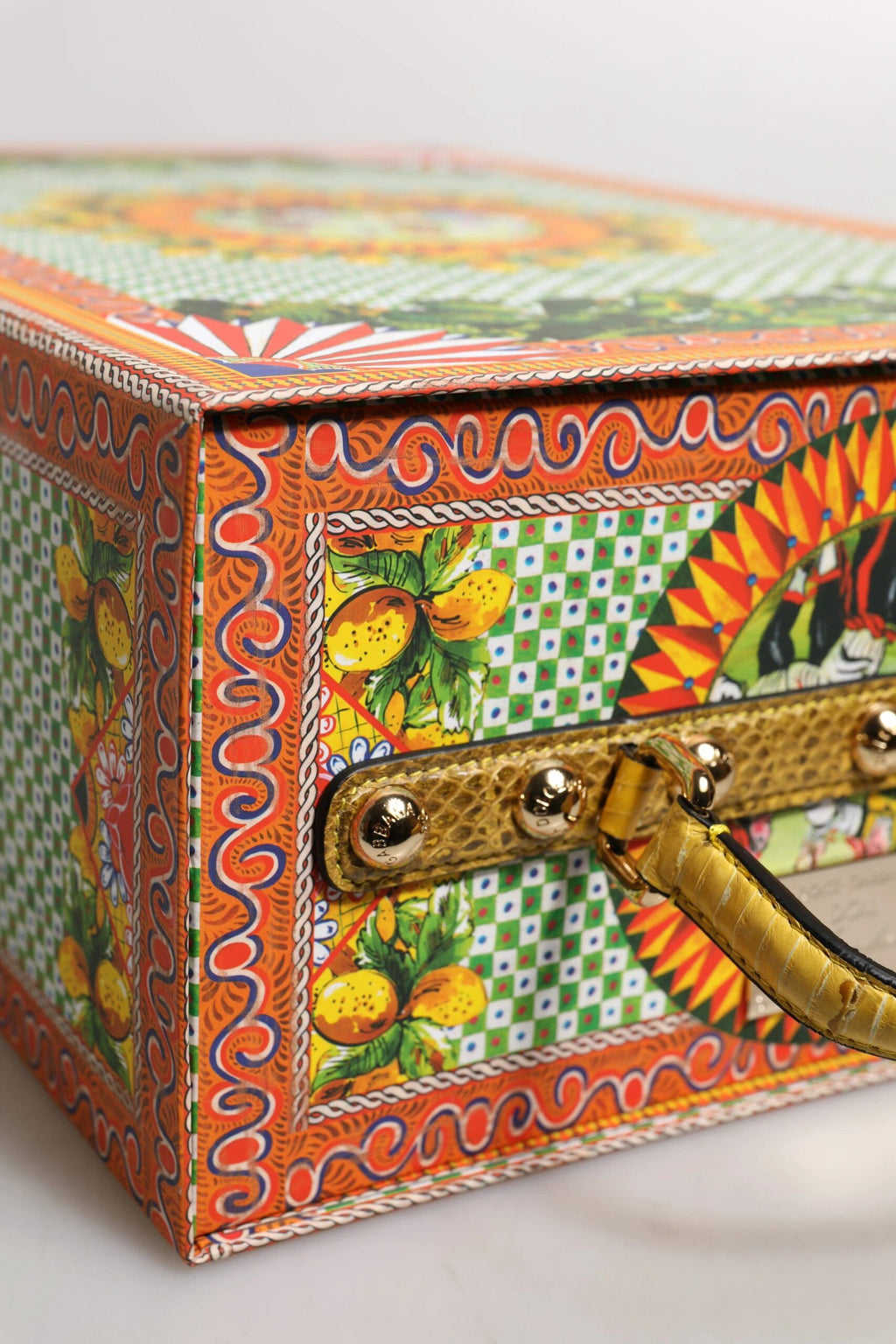 Dolce & Gabbana Red Dress Ceramic Porcelain Fashion Box Leather Sicily Dolls by Dolce & Gabbana