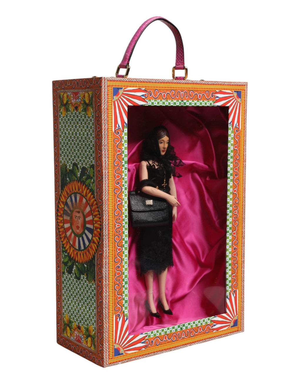 Dolce & Gabbana Black Dress Ceramic Porcelain Fashion Leather Sicily Dolls by Dolce & Gabbana