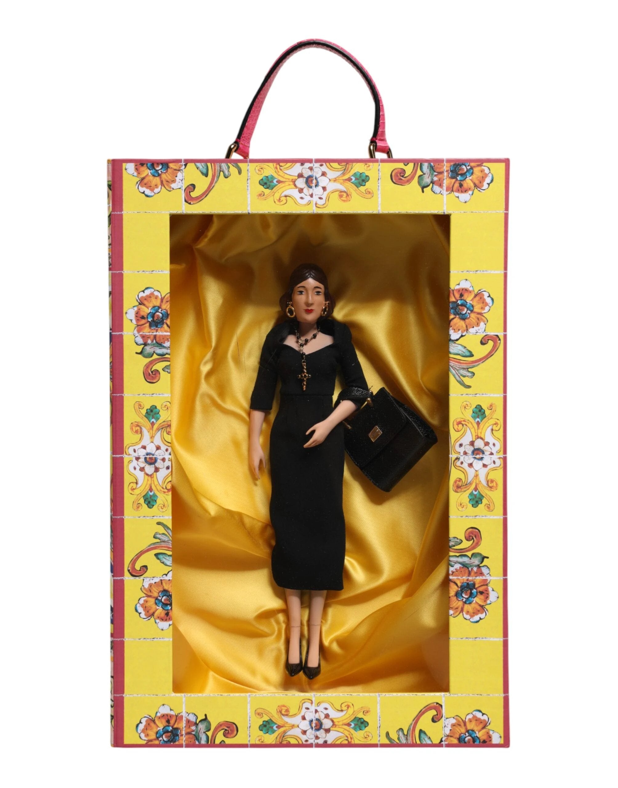 Dolce & Gabbana Black Dress Ceramic Porcelain Fashion Leather Sicily Dolls by Dolce & Gabbana