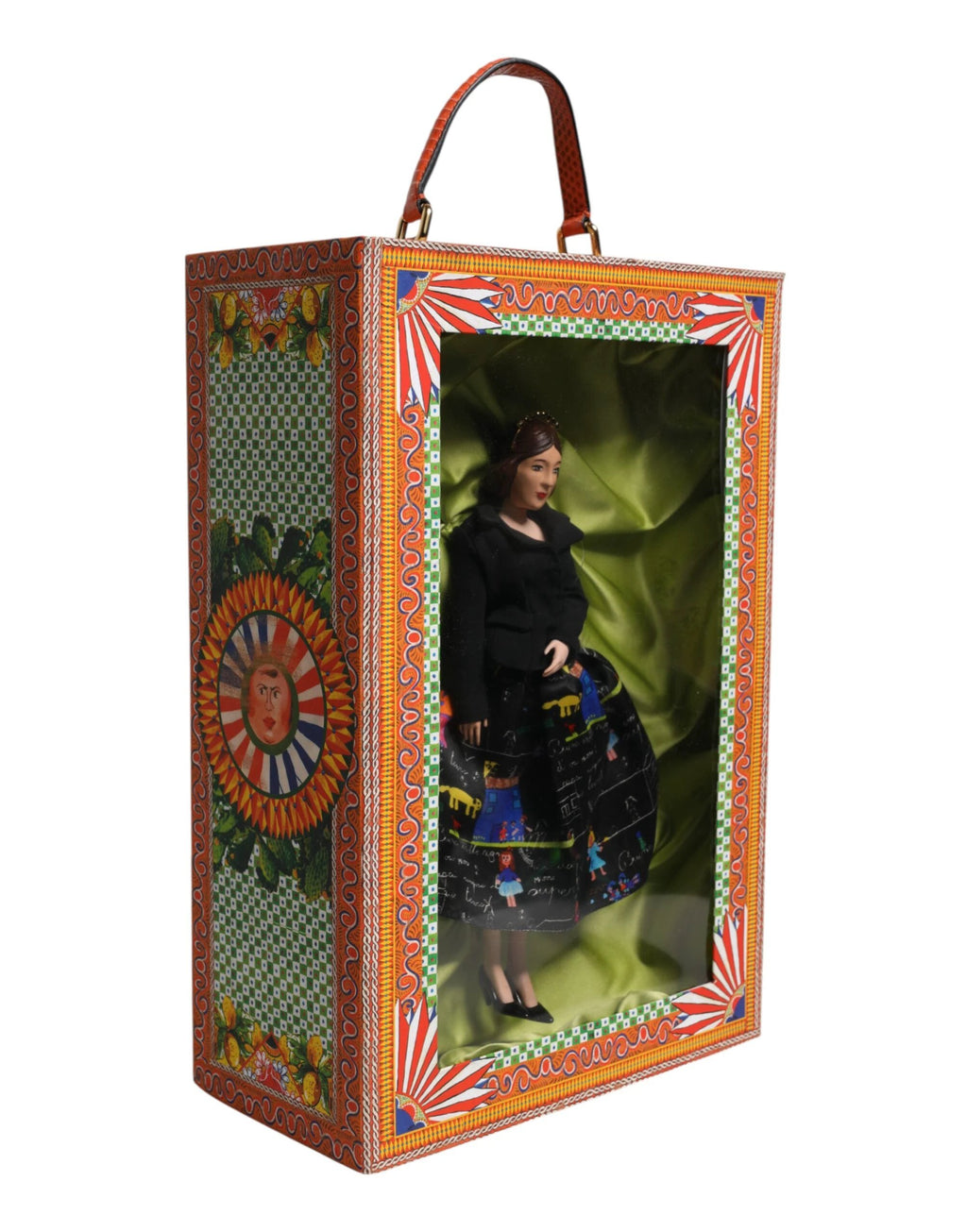 Dolce & Gabbana Black Dress Ceramic Porcelain Fashion Leather Sicily Dolls by Dolce & Gabbana