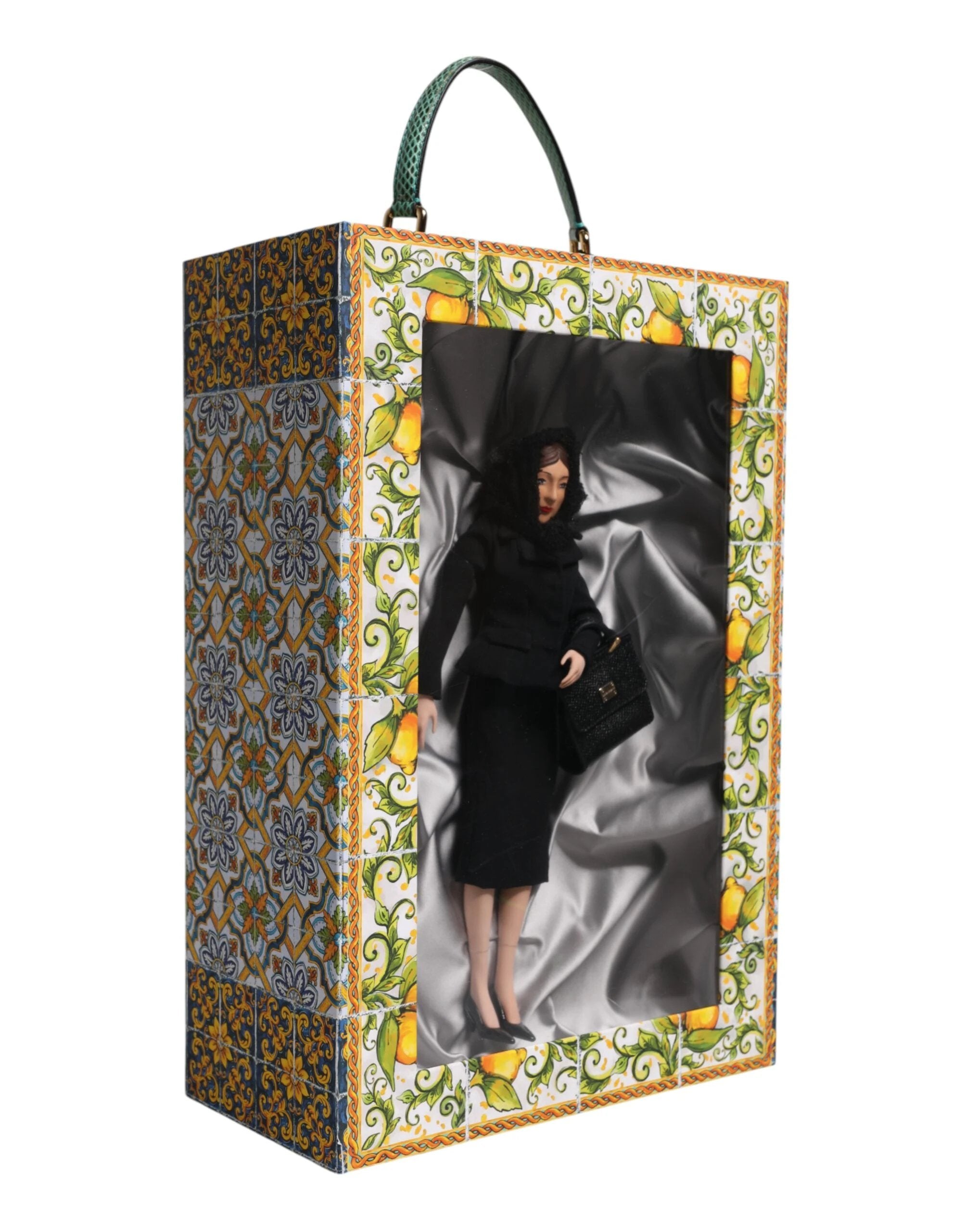 Dolce & Gabbana Black Dress Ceramic Porcelain Fashion Leather Sicily Dolls by Dolce & Gabbana
