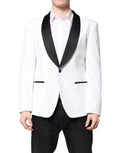 Dolce & Gabbana White Nylon Single Breasted Coat Blazer by Dolce & Gabbana