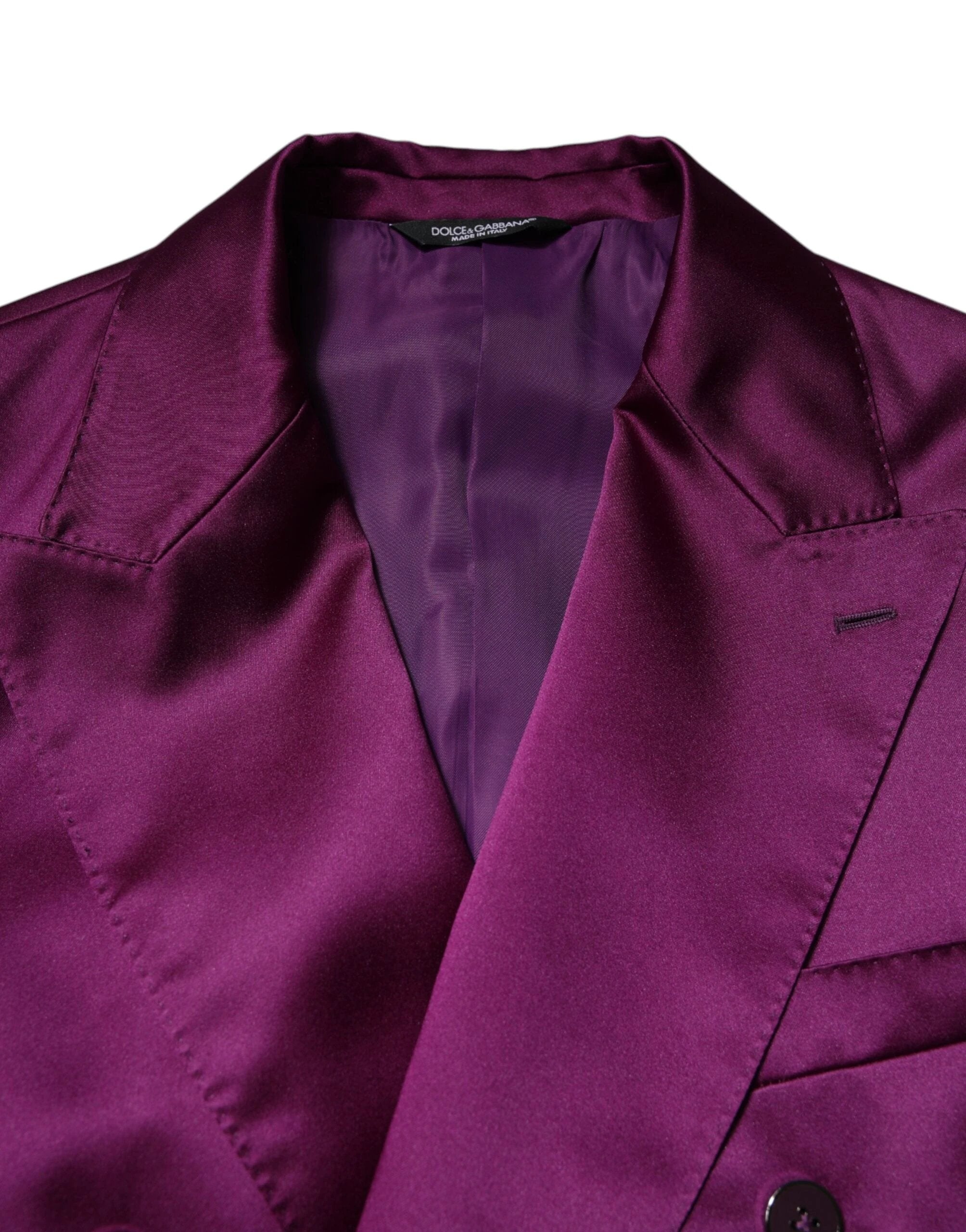 Dolce & Gabbana Purple Double Breasted Men Suit Coat Blazer by Dolce & Gabbana