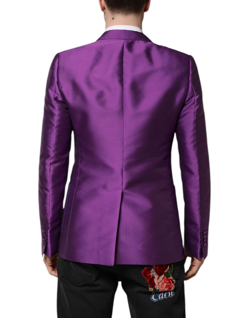 Dolce & Gabbana Purple Double Breasted Men Suit Coat Blazer by Dolce & Gabbana