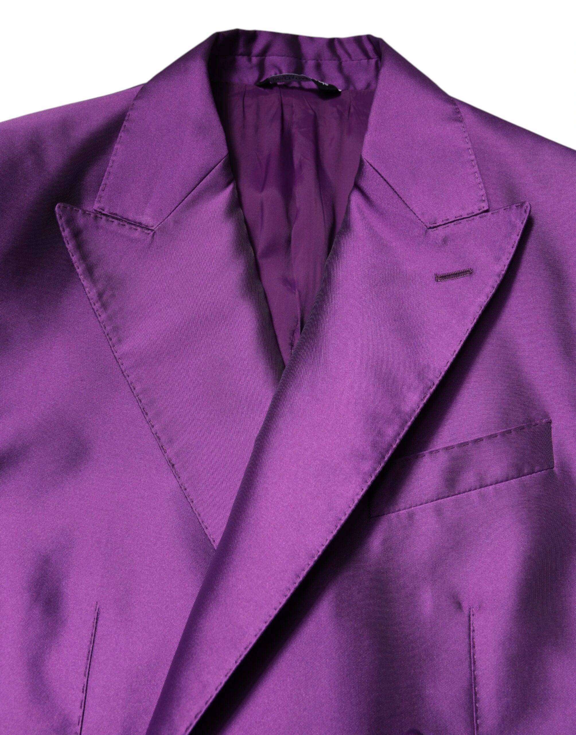 Dolce & Gabbana Purple Double Breasted Men Suit Coat Blazer by Dolce & Gabbana