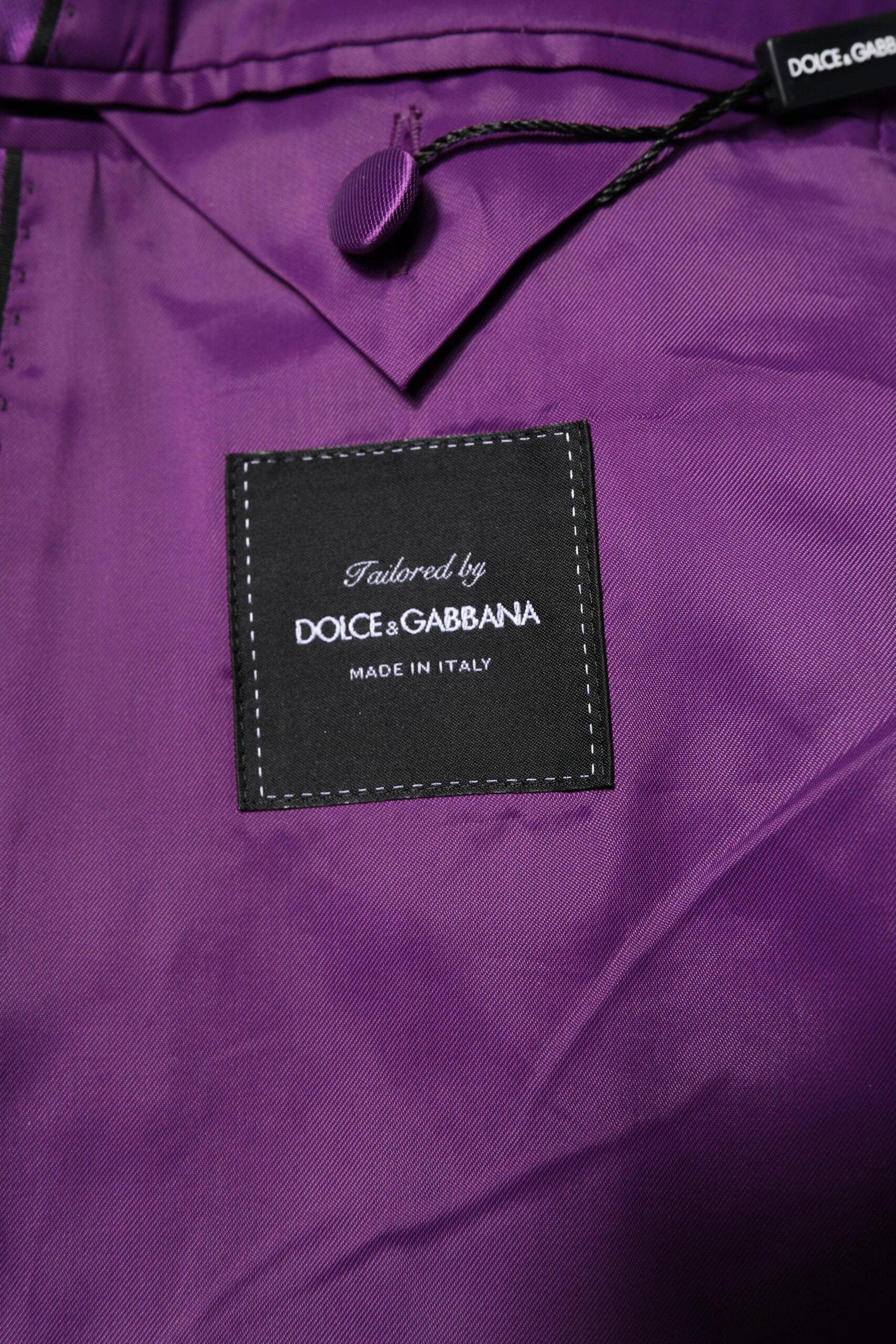 Dolce & Gabbana Purple Double Breasted Men Suit Coat Blazer by Dolce & Gabbana