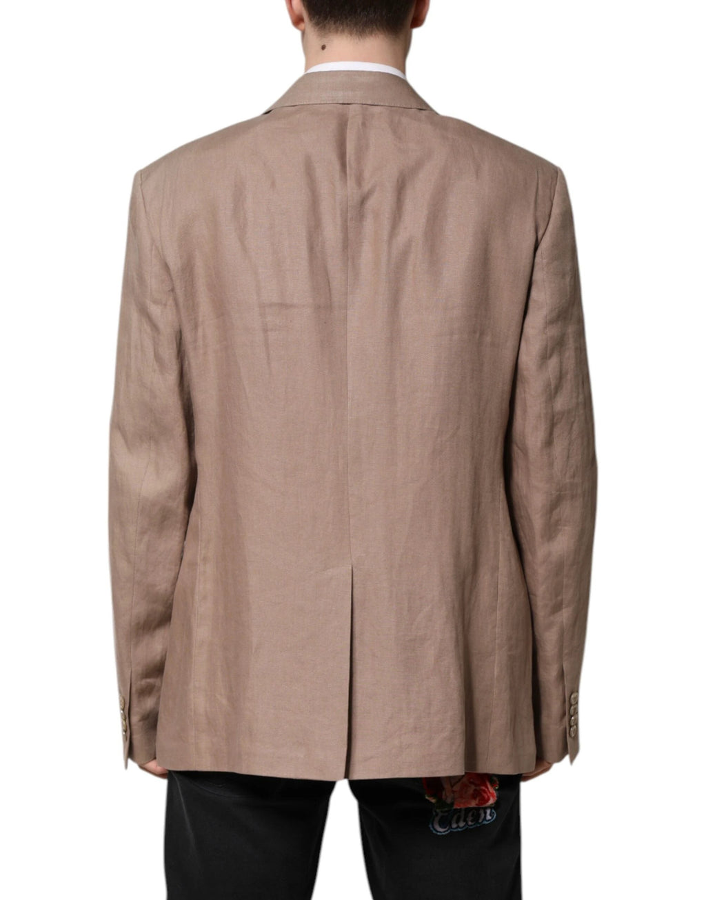 Dolce & Gabbana Beige TAORMINA Single Breasted Coat Blazer by Dolce & Gabbana
