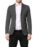 Dolce & Gabbana Black White Patterned Men Suit Coat Blazer by Dolce & Gabbana