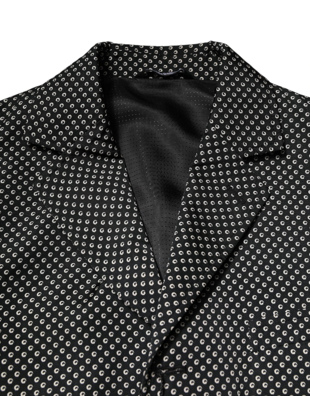 Dolce & Gabbana Black White Patterned Men Suit Coat Blazer by Dolce & Gabbana