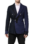 Dolce & Gabbana Navy Blue Double Breasted Suit Coat Blazer by Dolce & Gabbana