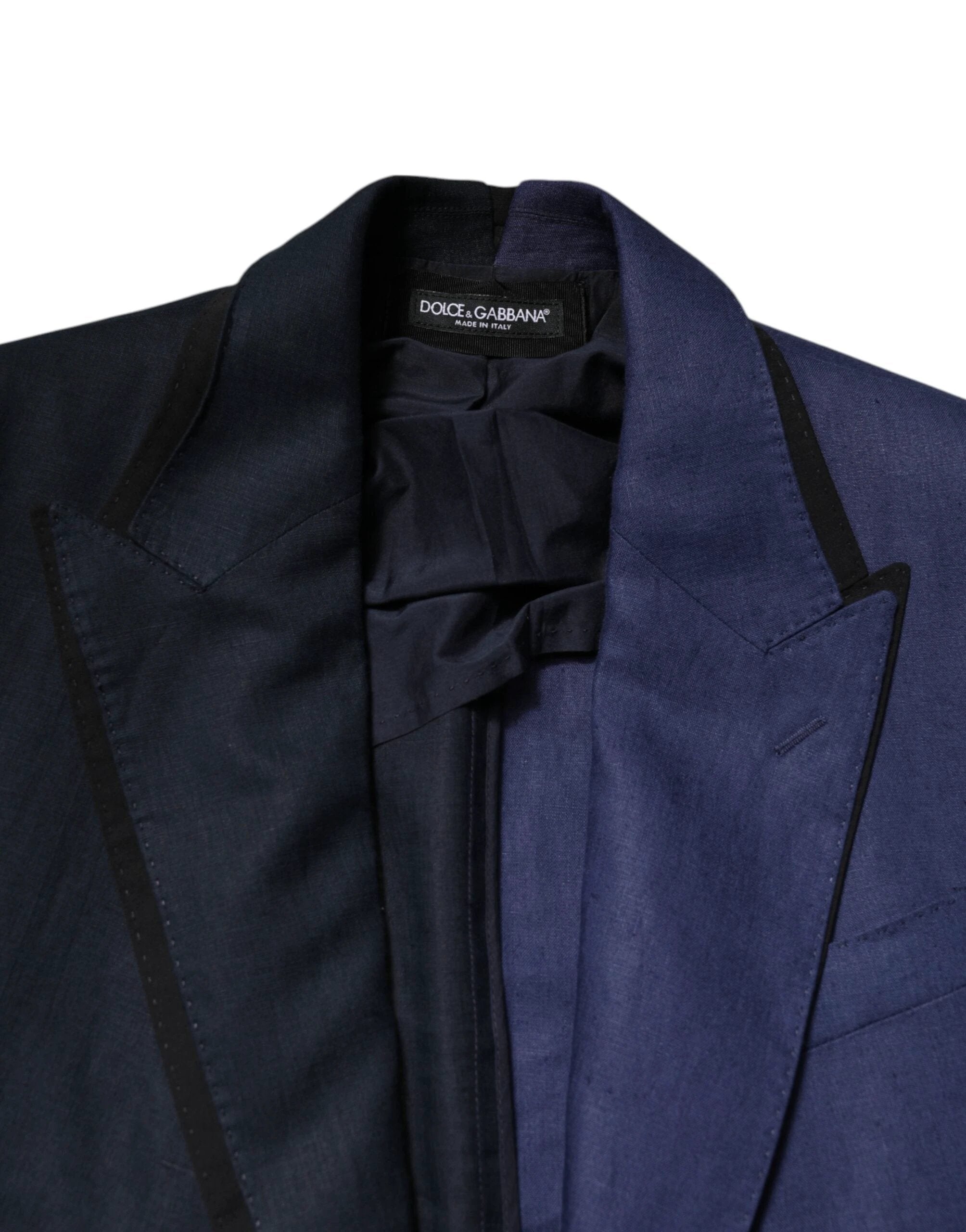 Dolce & Gabbana Navy Blue Double Breasted Suit Coat Blazer by Dolce & Gabbana