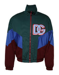 Dolce & Gabbana Multicolor Cotton Logo Full Zip Jacket by Dolce & Gabbana
