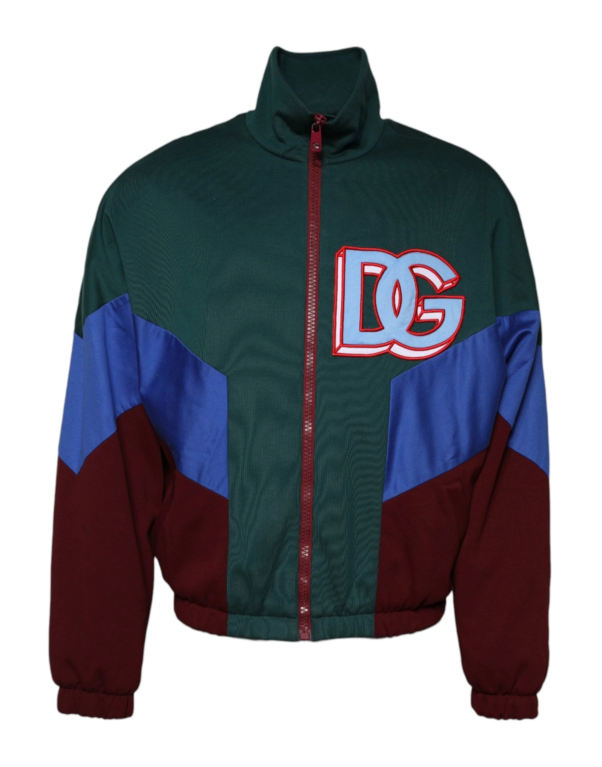 Dolce & Gabbana Multicolor Cotton Logo Full Zip Jacket by Dolce & Gabbana