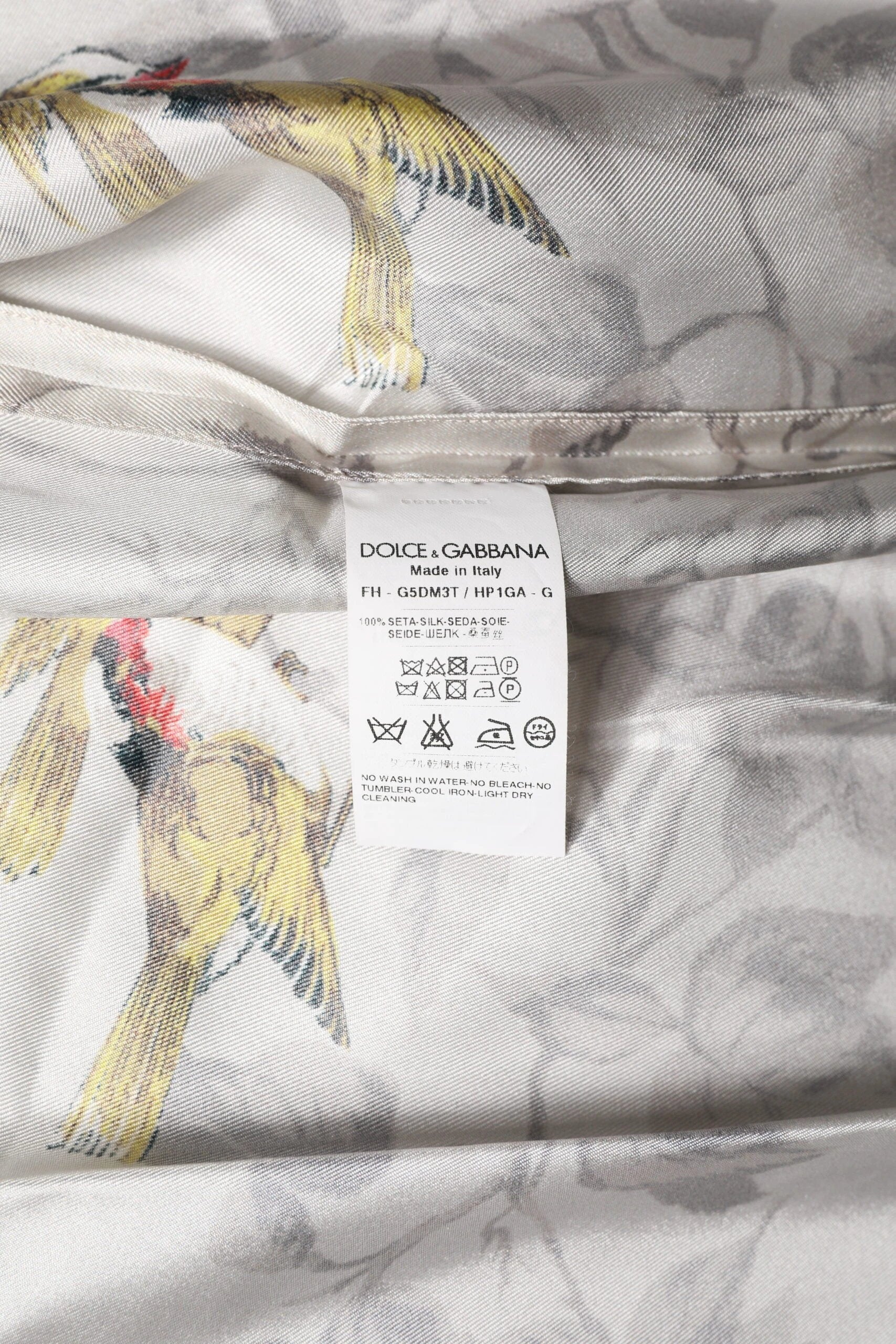 Dolce & Gabbana Multicolor Silk Printed Button Down Shirt by Dolce & Gabbana
