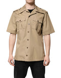 Dolce & Gabbana Brown Graphic Print Short Sleeves Shirt by Dolce & Gabbana
